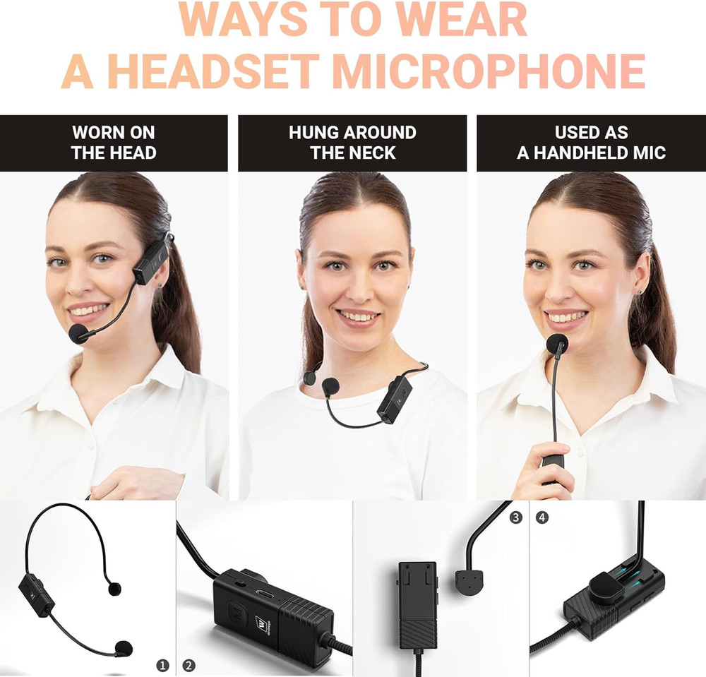 S97 60W Bluetooth Speaker Mic– Powerful Wireless Voice Amplifier with Dual Micro