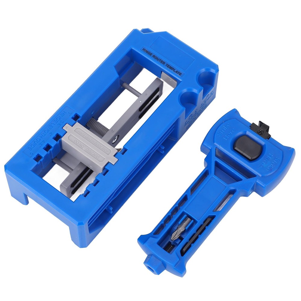 Blue Door Hinge And Latch Installation Kit Plastic Door Hinge Mortiser Template