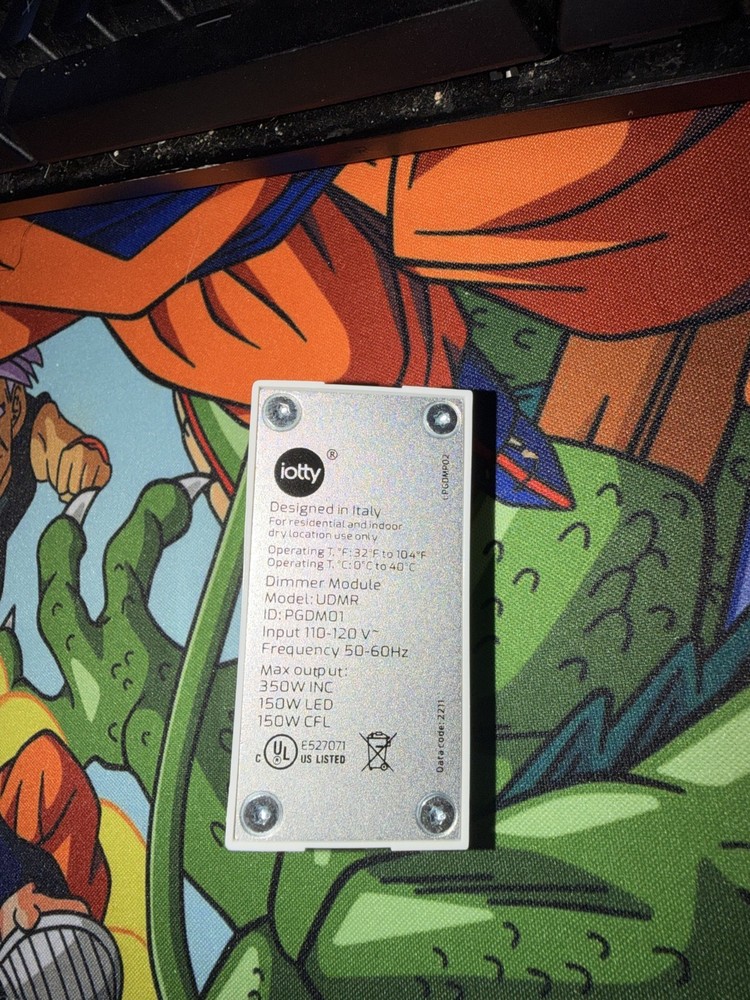 Iotty Dimmer Module Model UDMR Input 110-120V Frequency 50-60Hz