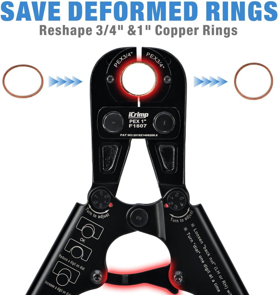 PEX Crimper, Copper Pipe Crimping Tool Kit