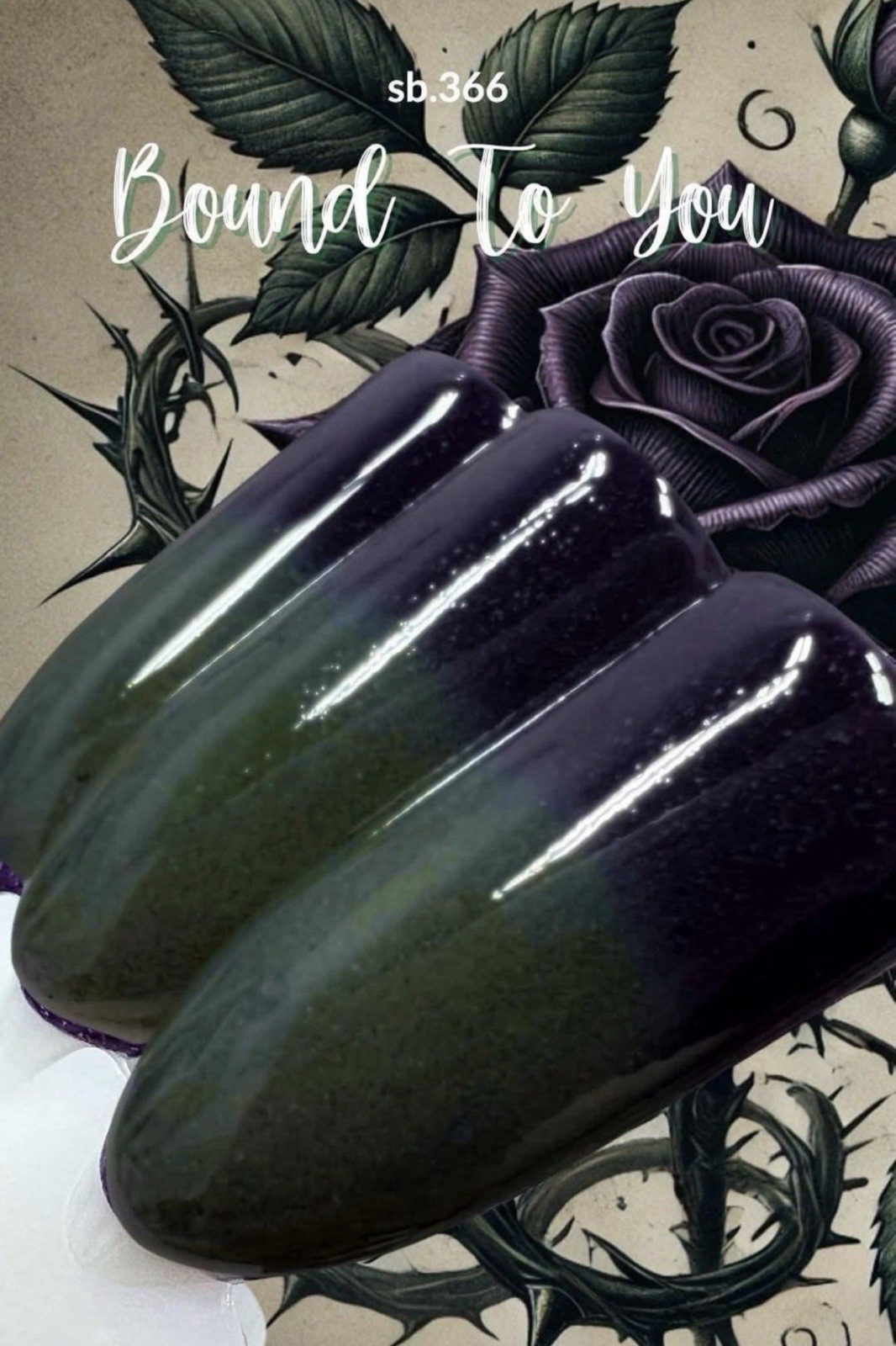 Sparkle & co Nail Dip Powder Bound to You Dark Olive Green Purple Temp Change