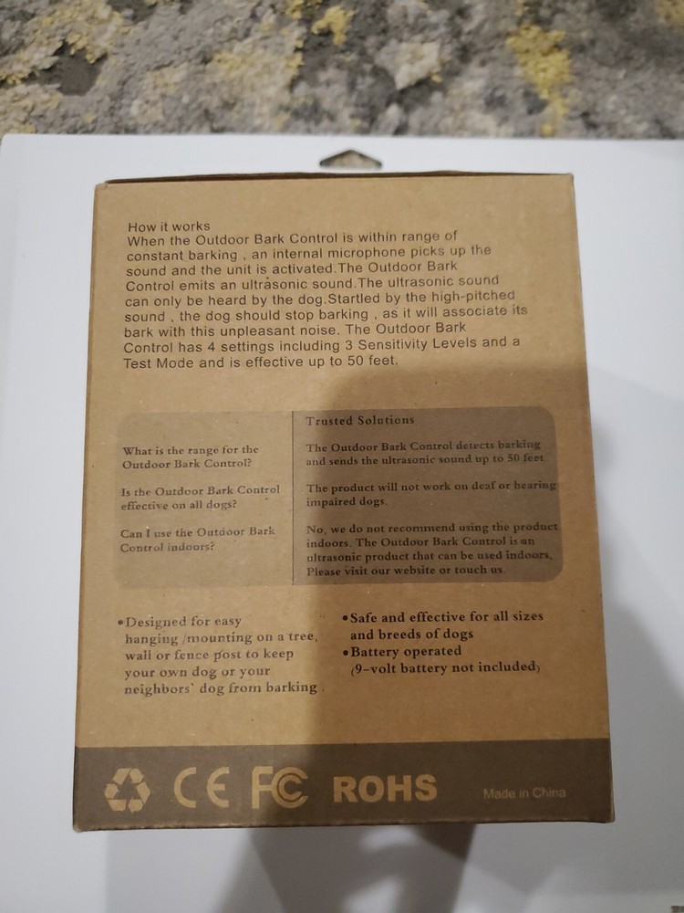 Sonic Bark Control Device Deter Nuisance Barking Birdhouse Style CSB10 Barktrain