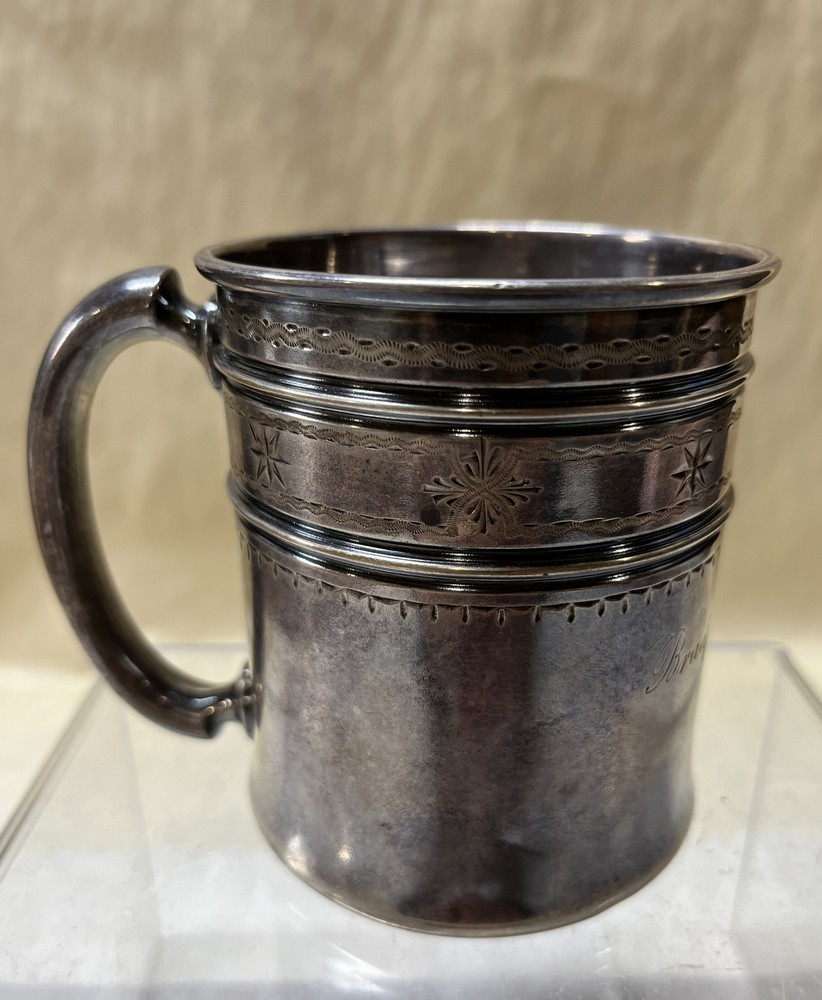 Gorham Sterling Child’s Mug c 1874 Monogram