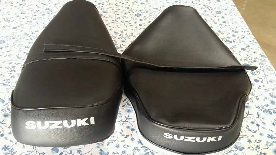 SUZUKI TS100 TS125 SEAT COVER 1973 TO 1976 MODEL Seat Cover +strap (S67)