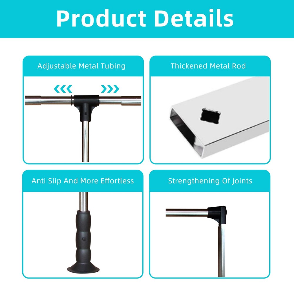 STORKING Pull Down Closet Rod 26"-35", Adjustable Side 35 inch, chrome