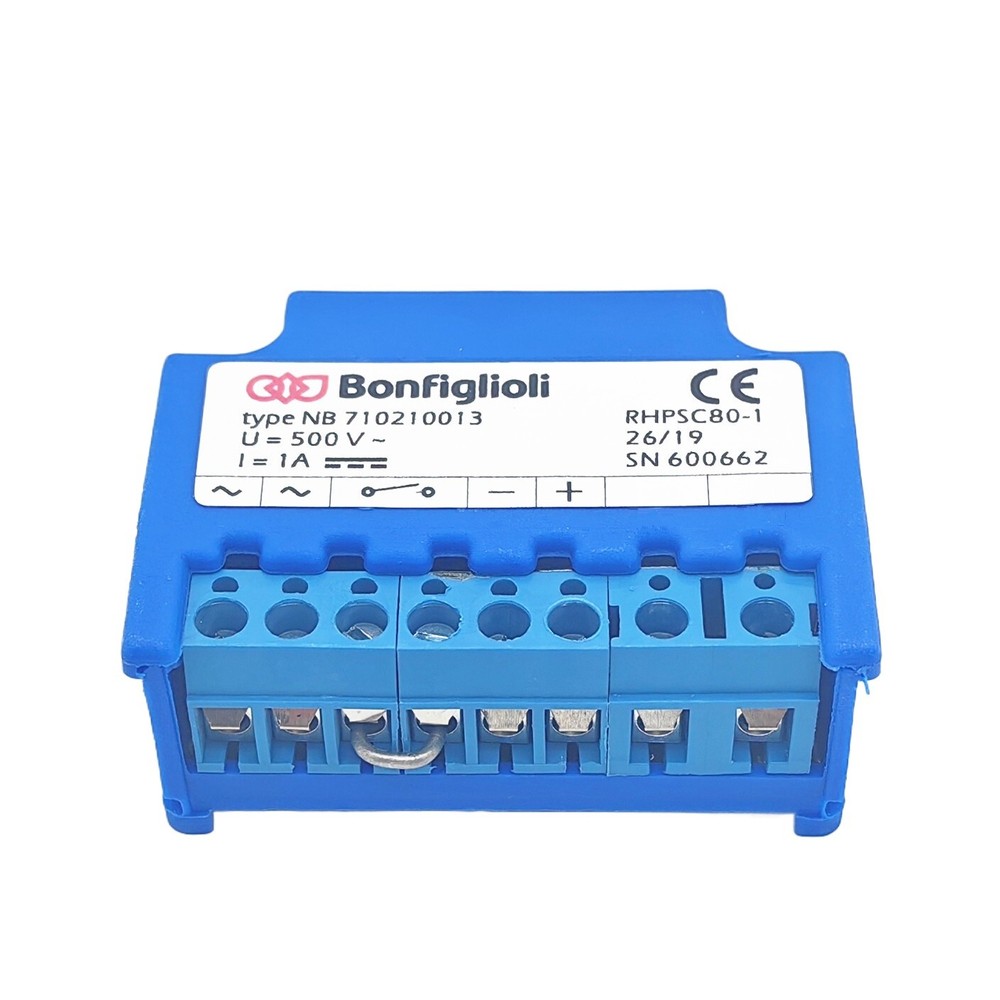 1pc Bonfiglioli type NB 710210013 RHPSC80-1 500V~ 1A motor brake rectifier block