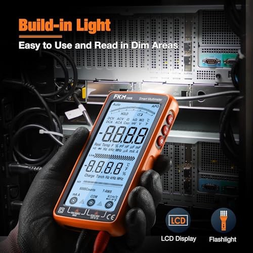 Digital Multimeter Tester Auto-Ranging Digital Multimeter（5" Backlit Screen）