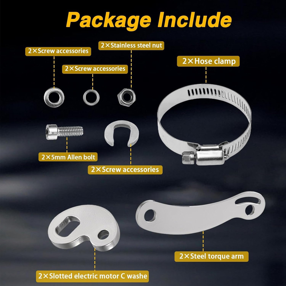 2 Sets Universal Torque Arm Conversion Kit（M14） Compatible with E-Bike Front ...