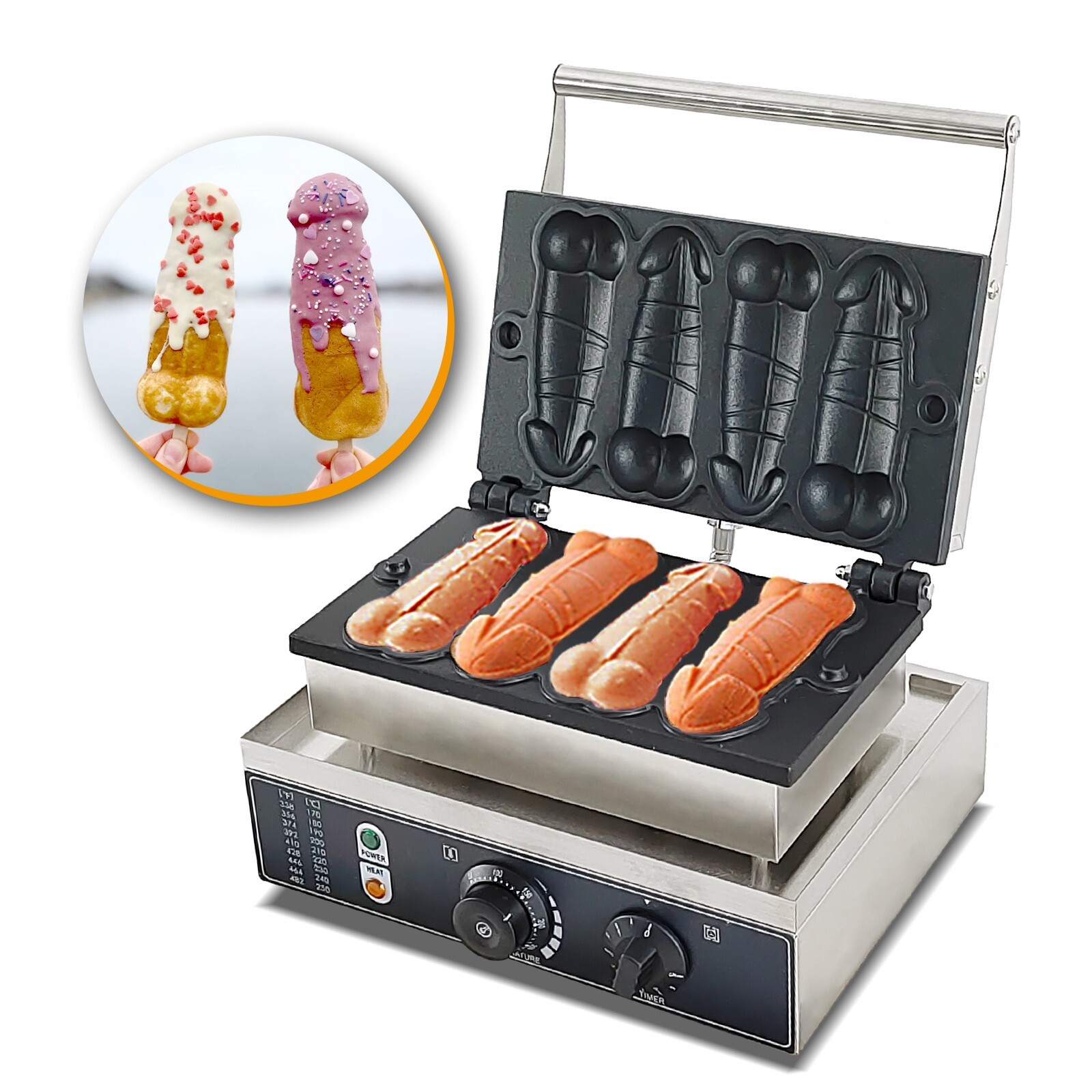 Kolice Commercial Strange Shape Waffle Stick Maker Waffle Machine-4 Sticks