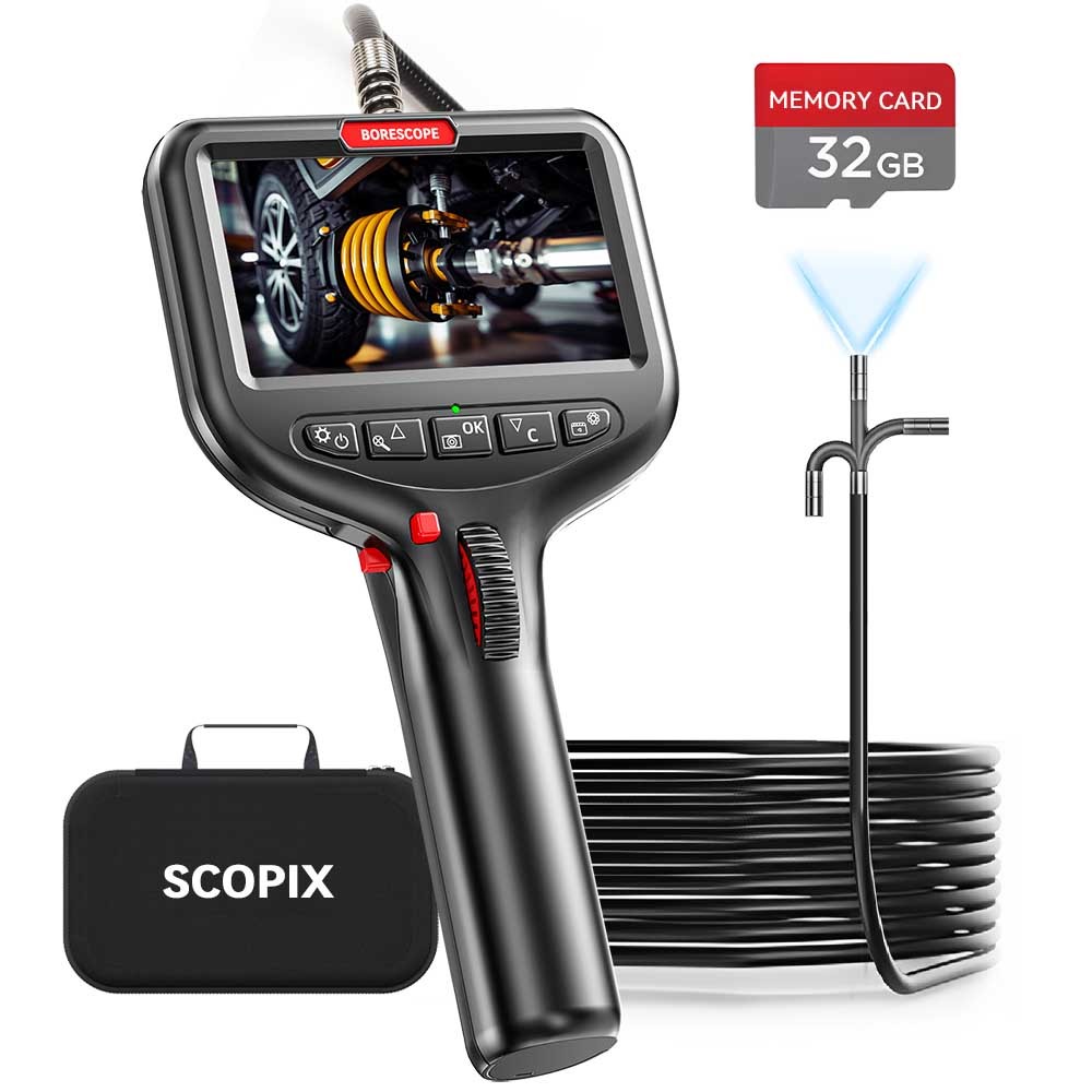 5ft Flexible Snake 360° 2-Way Articulating Borescope Endoscope Inspection Camera