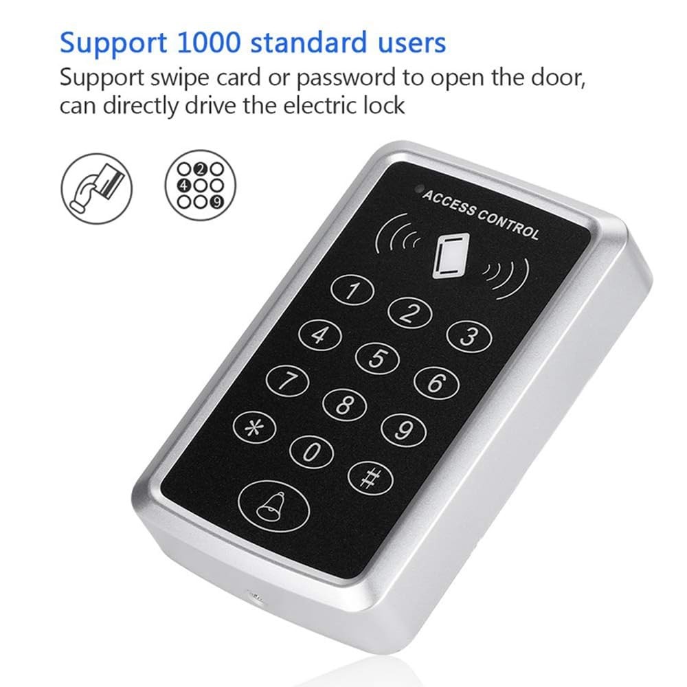 BSTUOKEY Door Access Control Keypad, Stand-Alone Password RFID Silver