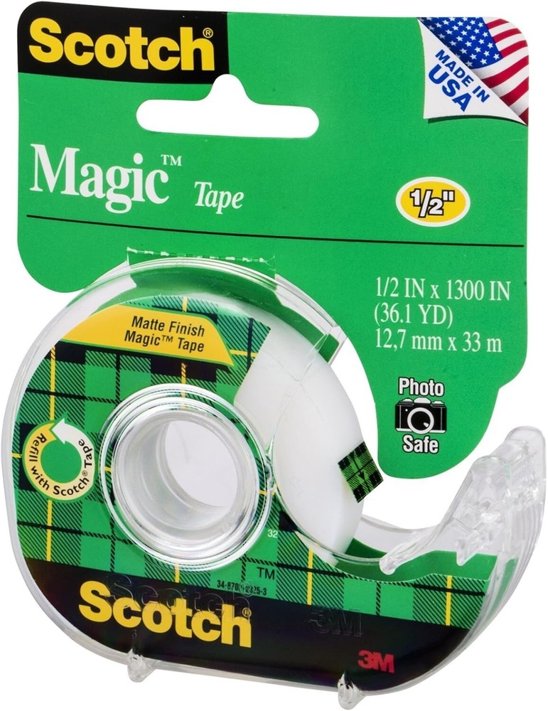 Scotch Magic Tape 1/2" X 1300" (36.1 YD) 6 Pack