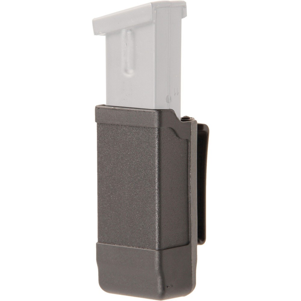 Uncle Mike's Double Stack Single Mag Case (Matte Finish for 9mm/.40 Cal), Black