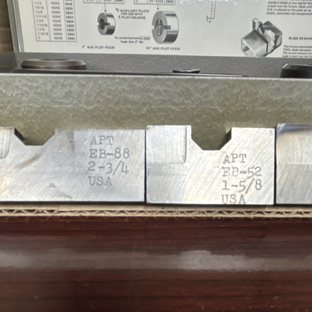 APT Multitool Set Straight Shank EB Series Boring Blades & Pilots