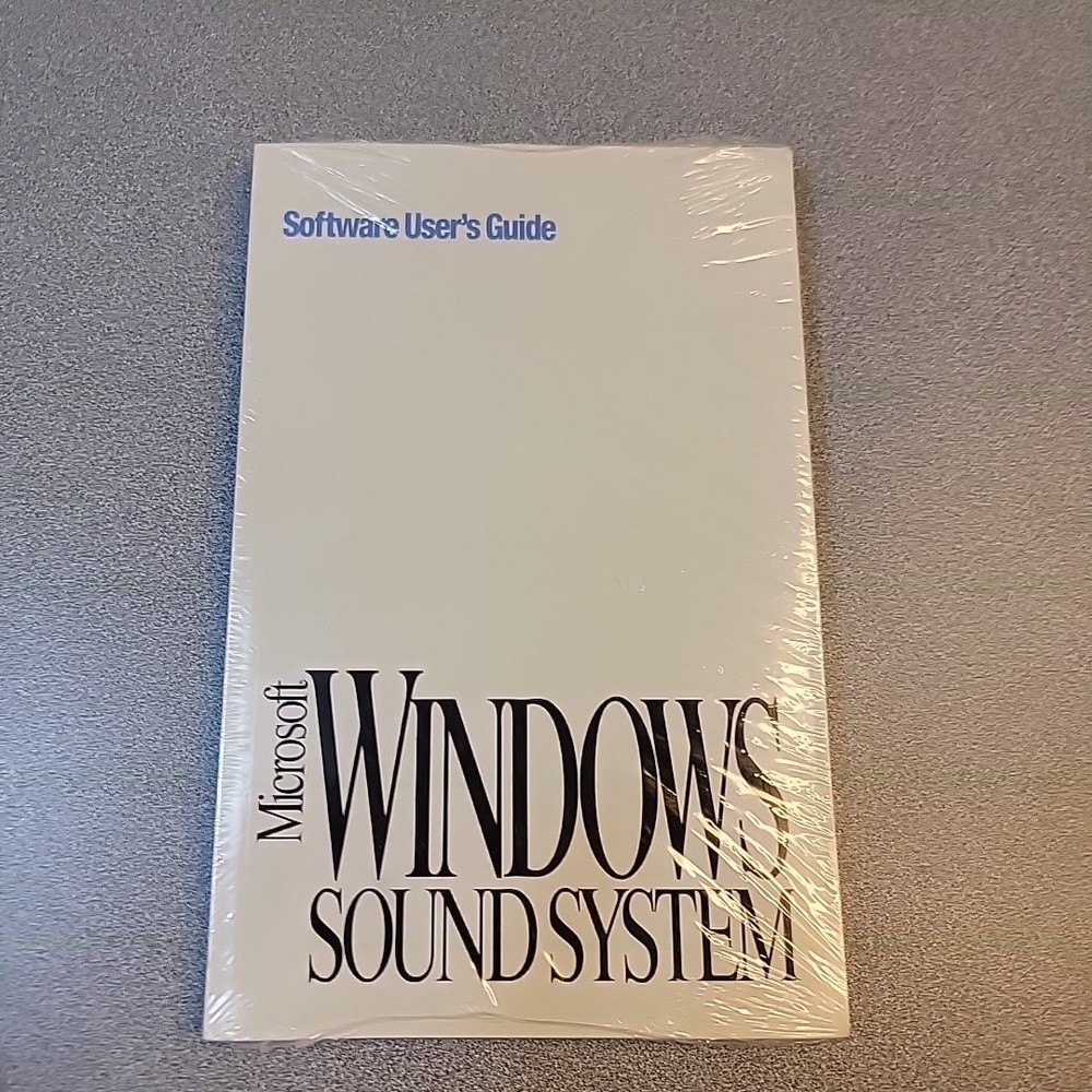 Microsoft Windows Sound System Software User's Guide COA