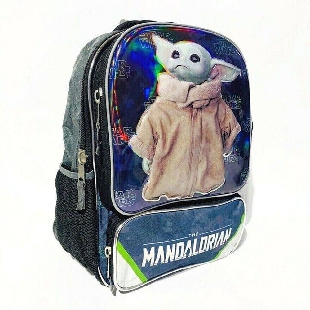 Mandalorian Star Wars 2D Backpack Disney With Reflective Visibility Strips