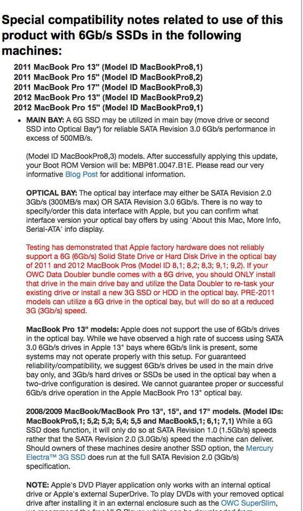 Data Doubler, Optical to SATA HD Converter Bracket Solution for Mac Laptops, (DD