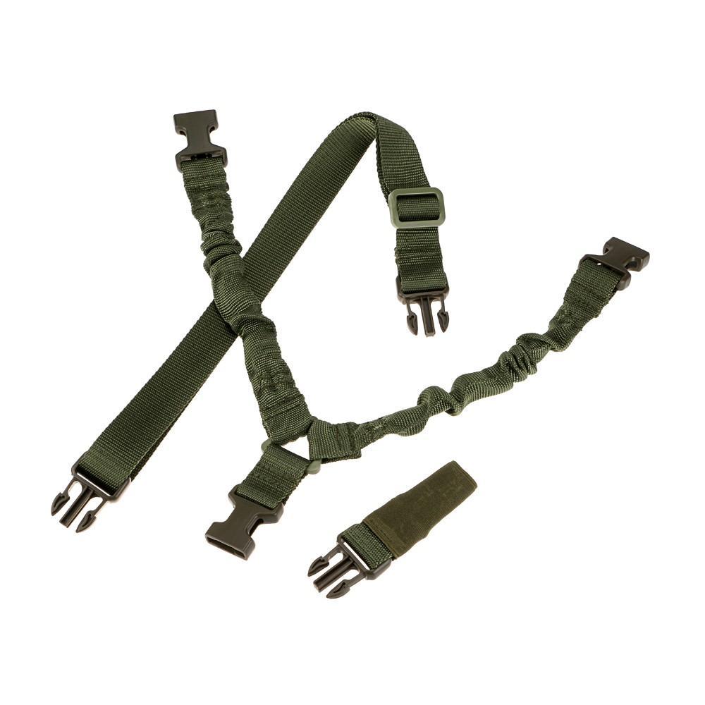 Tactical One Single Point Sling Adjustable Bungee Rifle Gun Sling Strap System