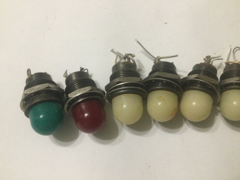10 Vintage Indicator Panel Lights for Ampex, Altec and RCA Pannels.