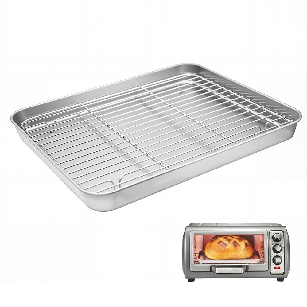 Toaster Oven Tray Compatible with Hamilton 11"*9.3", Silver