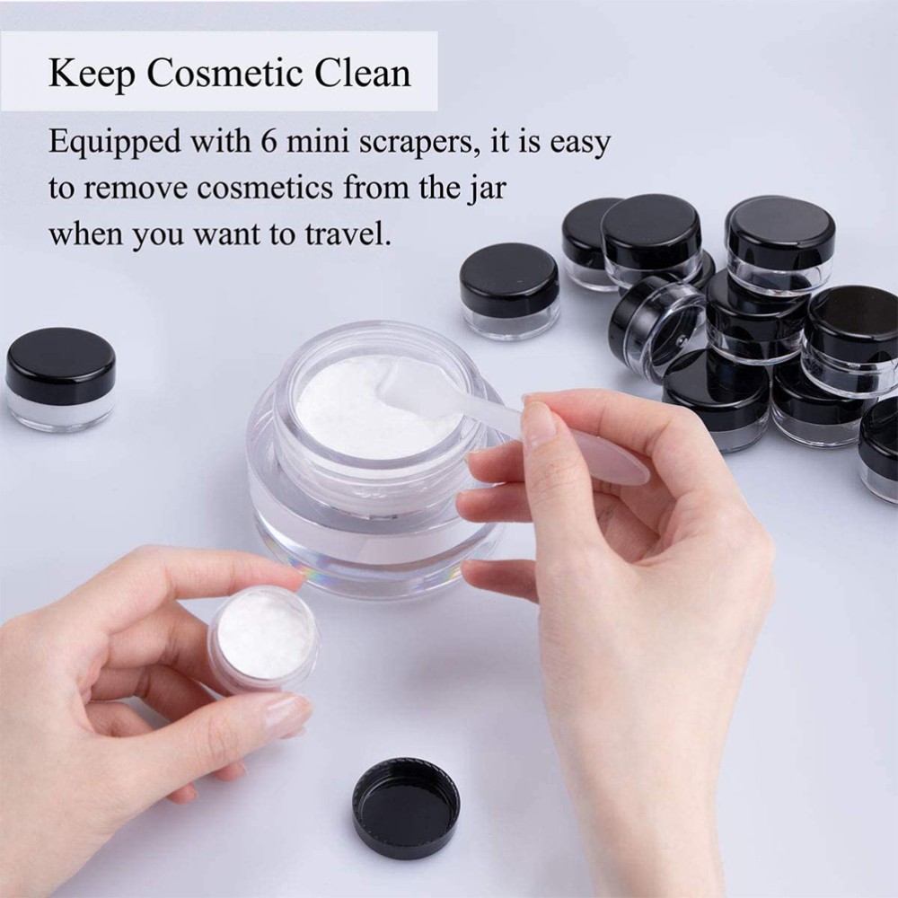 60 Pcs Empty Sample Containers Makeup Storage Jars Cosmetic Round Pot