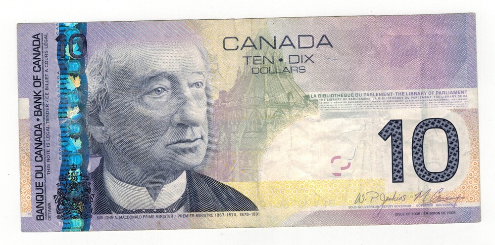 2005 Canada Ten Dollar Bill
