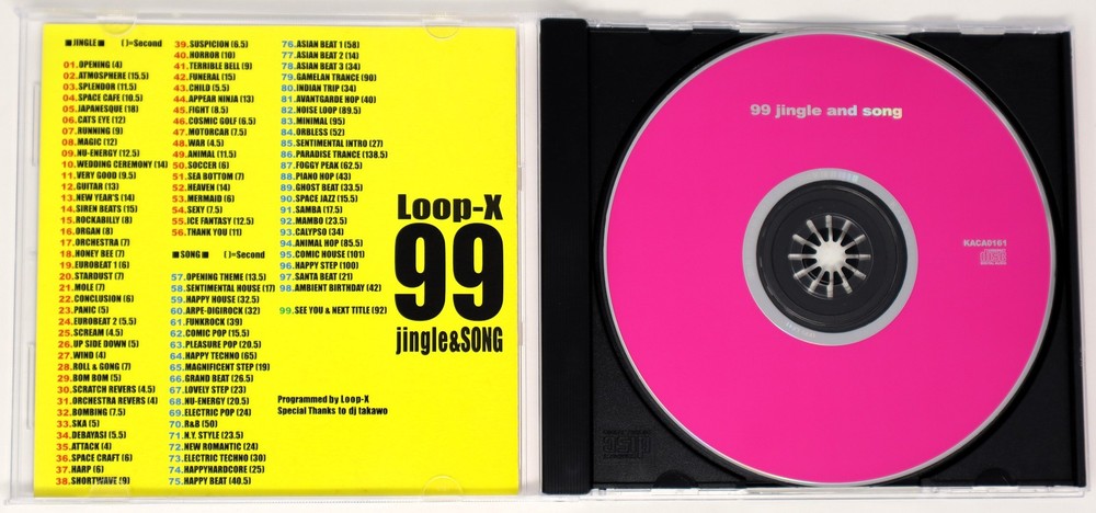 Kaeru Cafe 99 Jingle And Song Loop-X Sample Library/Sound Library/Sampling CD