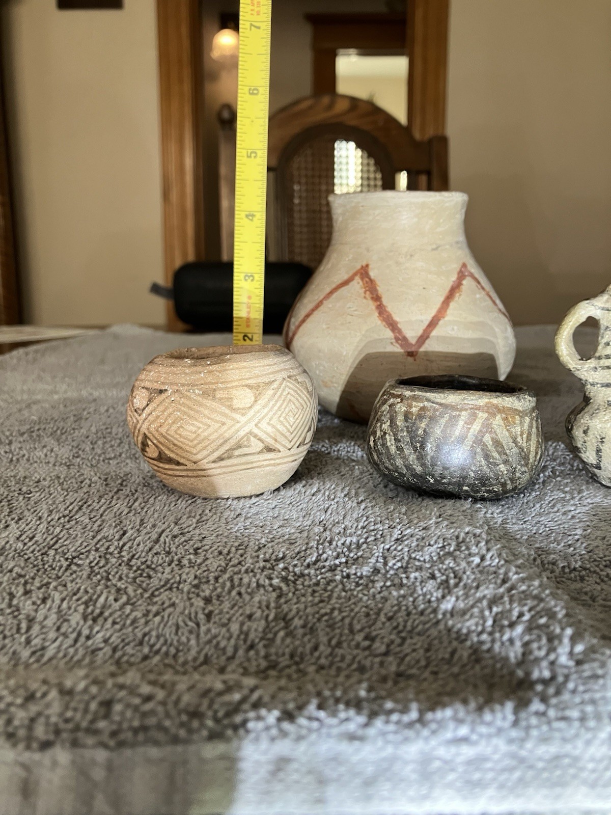 Anasazi Black On White Pottery Miniature Collection