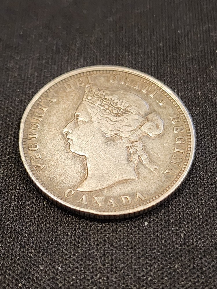 1882H Canada 25 Cents Silver Coin