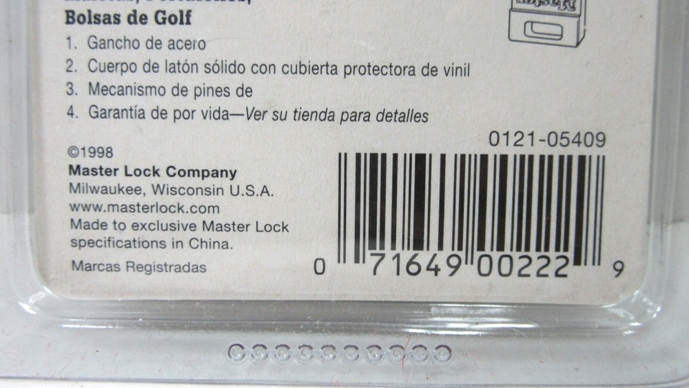 MASTER LOCK PADLOCK 121Q 4 PACK 3/4"(20MM) NEW