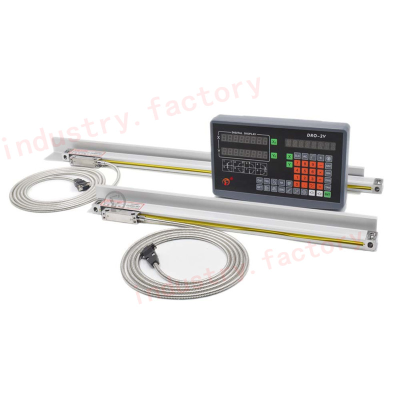2Axis Digital Readout Linear Scale DRO Display 500&650mm Milling Lathe Encoder