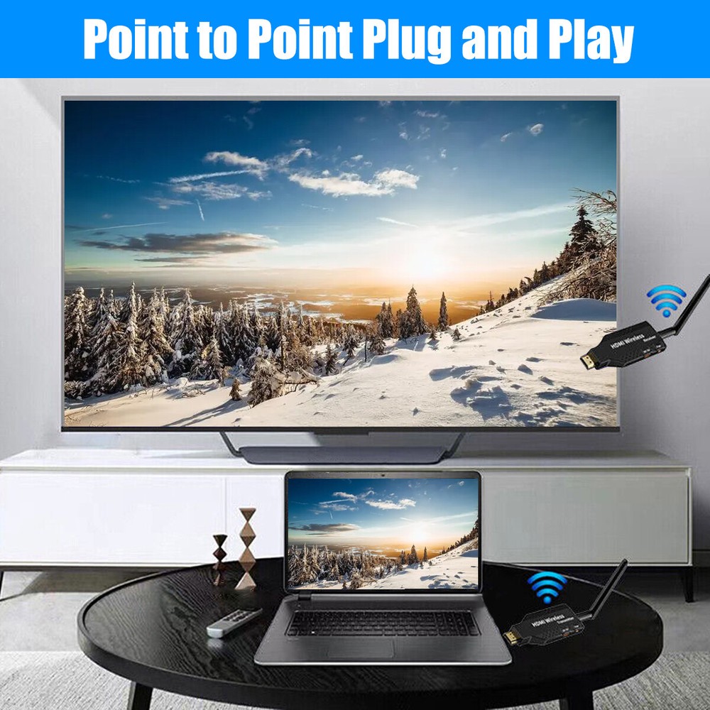 Wireless HDMI Video Transmitter and Receiver TV Stick Screen Share Extender -NEW