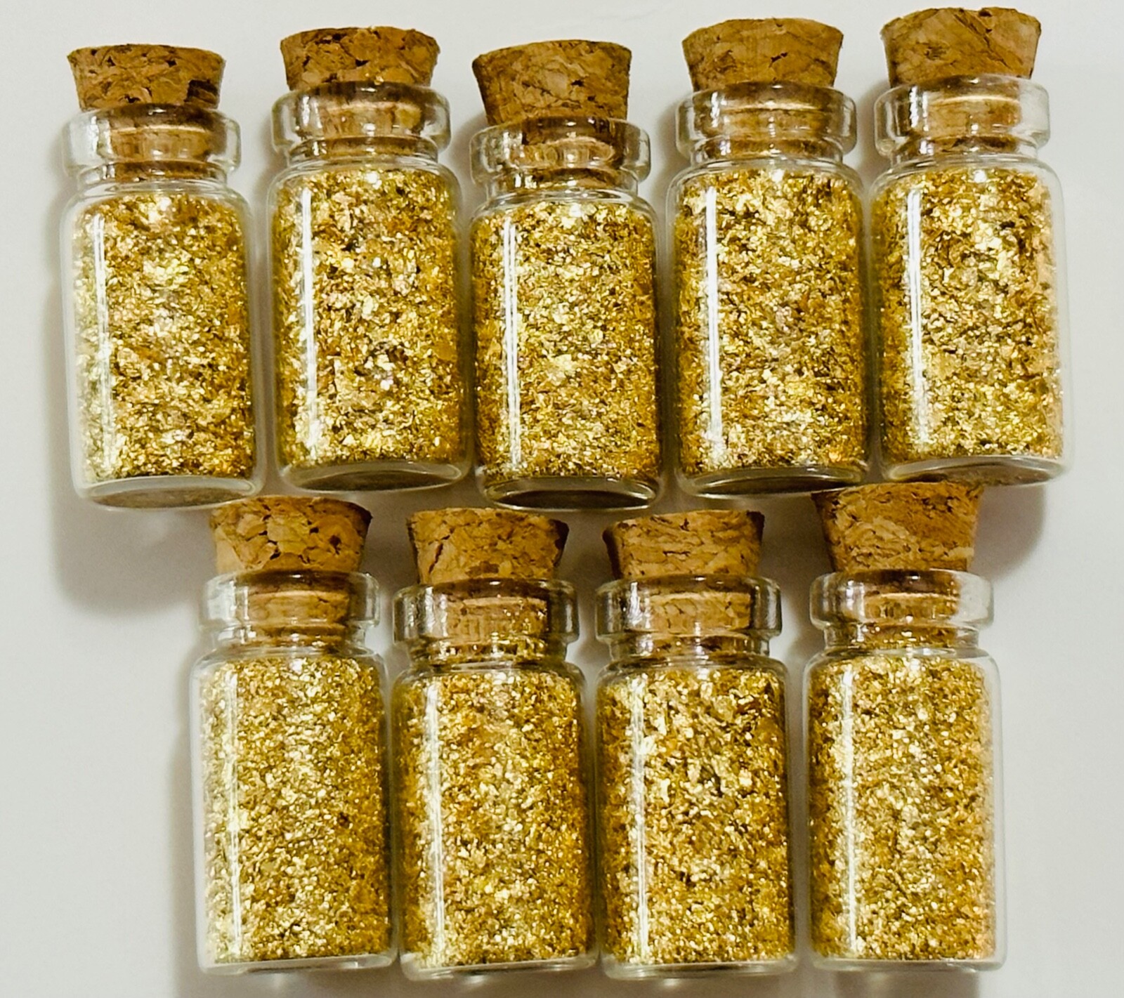 9 Bottles of Gold Leaf Flakes....1ml.... Lowest Price online !!