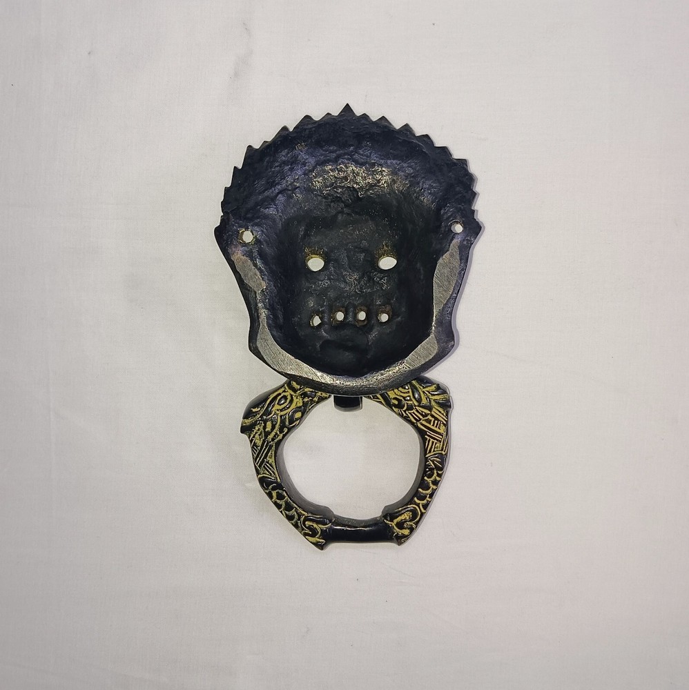 Brass Halloween Theme Door Knocker Devil Ghost Face Door Bell Hardware CA955