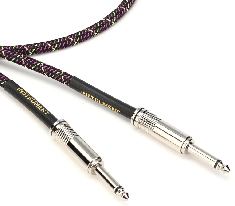 Ernie Ball EB6431 Braided Instrument Cable - 18 foot, Purple Python