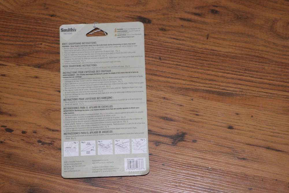 Smith's 4" Fine Diamond Sharpening Stone - Plastic cover - New