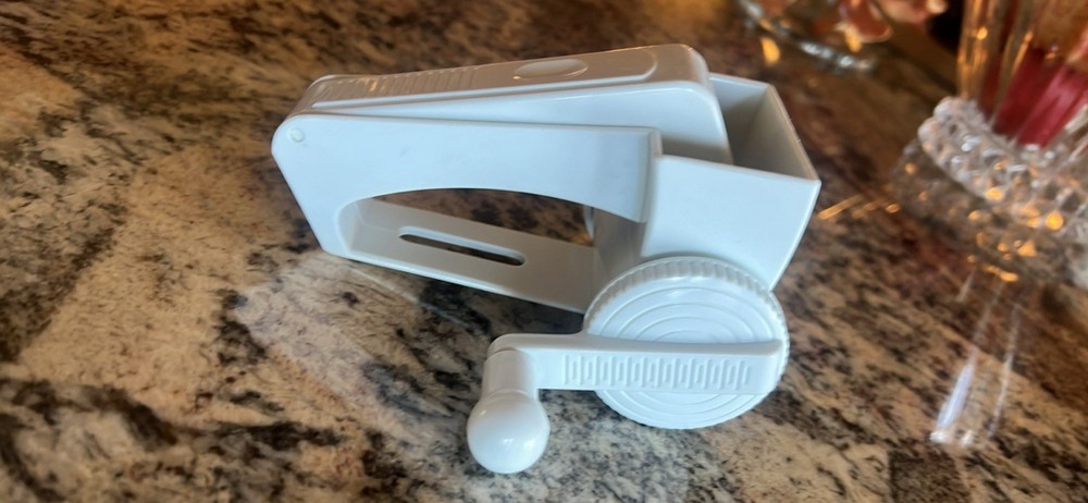 Rotary Cheese Grater Manual Easy Clean White Kitchen Tool