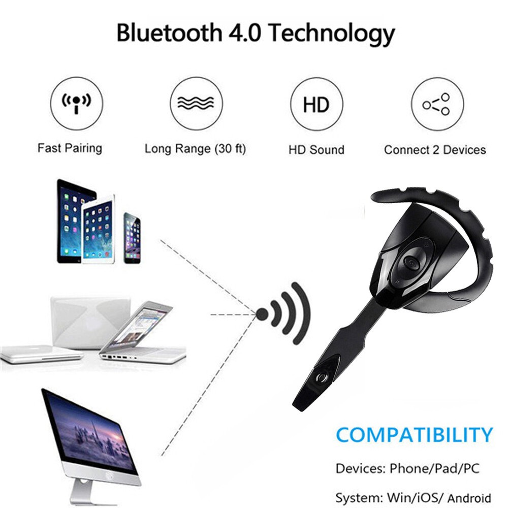 Bluetooth Headset Driver Earbuds Wireless Gaming Headphone for iOS Android Phone
