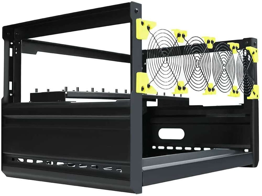 Veddha T3 6-GPU Mining Case Aluminum Mining Rig Open Air Frame Case