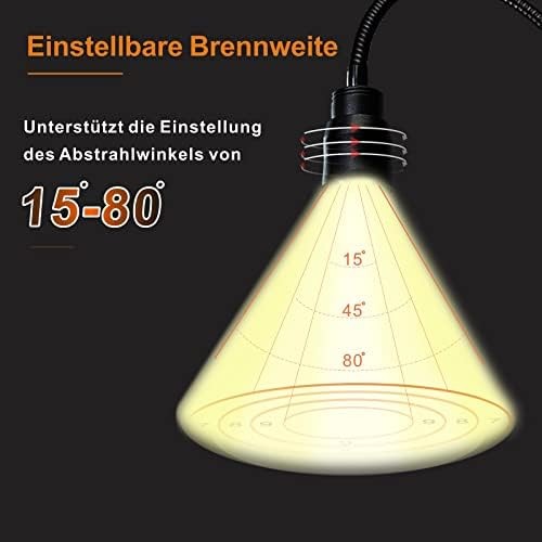 Zoomable LED Clip on Reading Light USB Dimmable