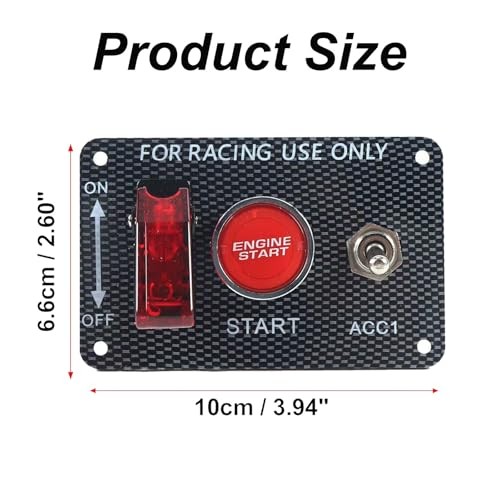 3-in-1 Universal 12V Racing Ignition Switch Panel 3 in 1 Ignition Switch Panel