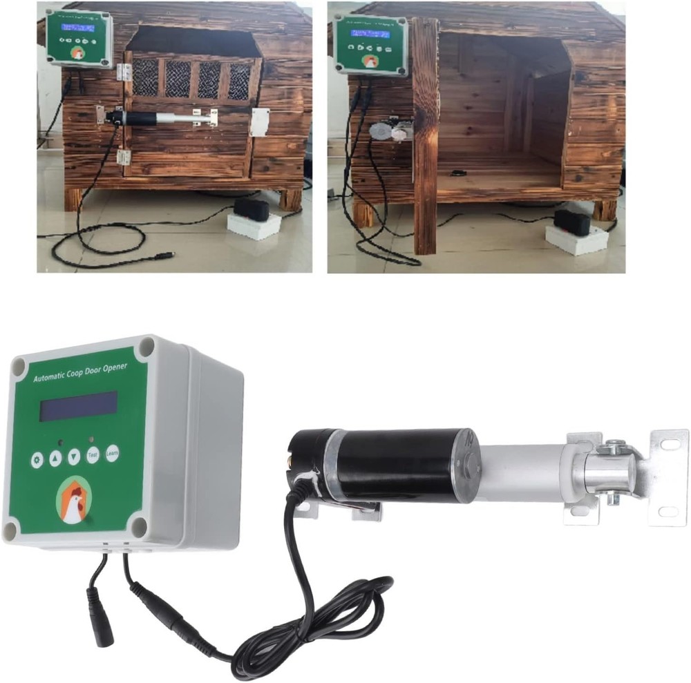 Automatic Chicken Coop Door Controller Cage Opener Remote Control Poultry New