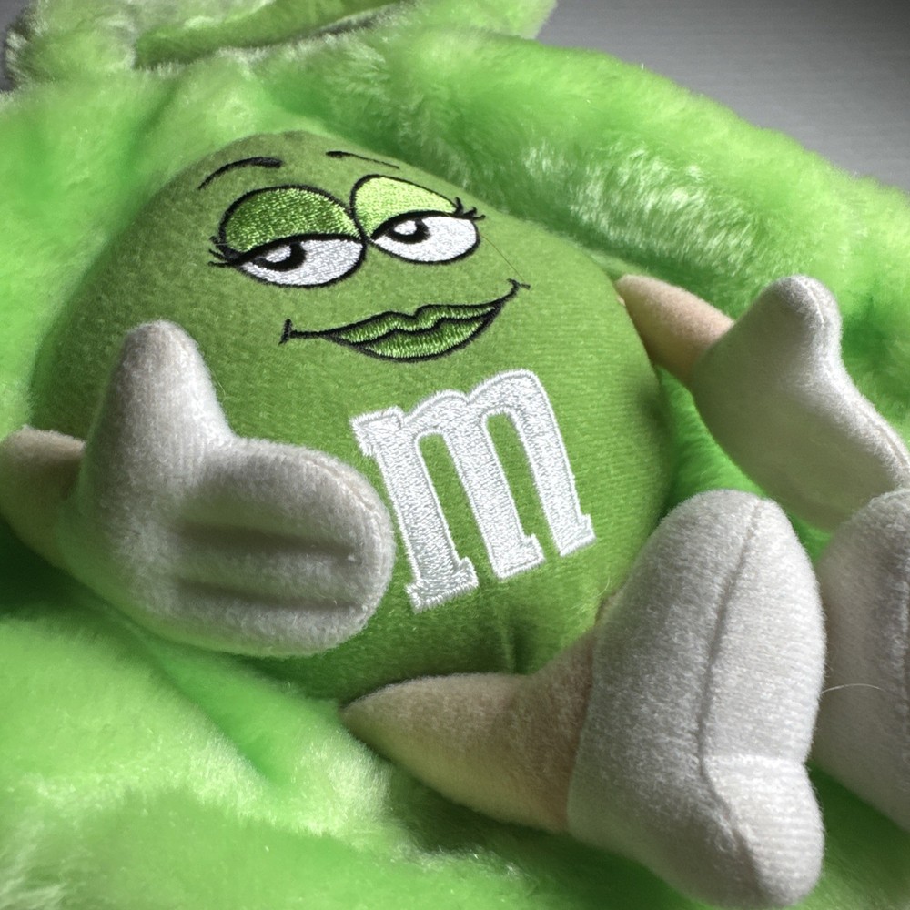M&Ms Ms Green Plush Bag with accessories ￼