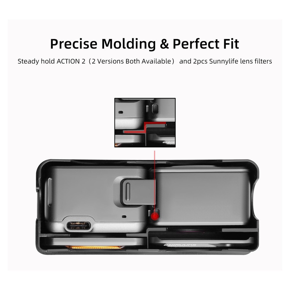 Anti-Dust Mini Storage Box Protective Case For DJI Action 2 Camera & Accessories