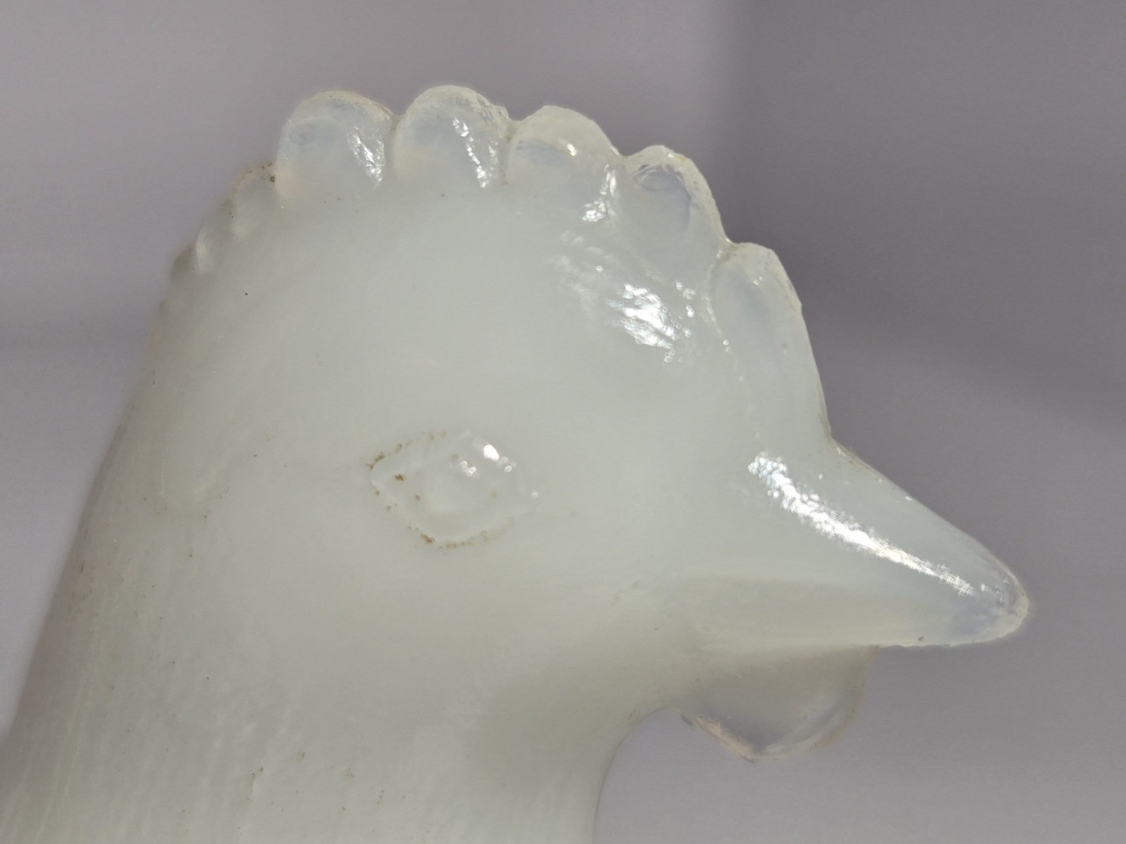 Vintage Milk Glass Hen on Nest Trinket Candy Dish White 4.25" MCM