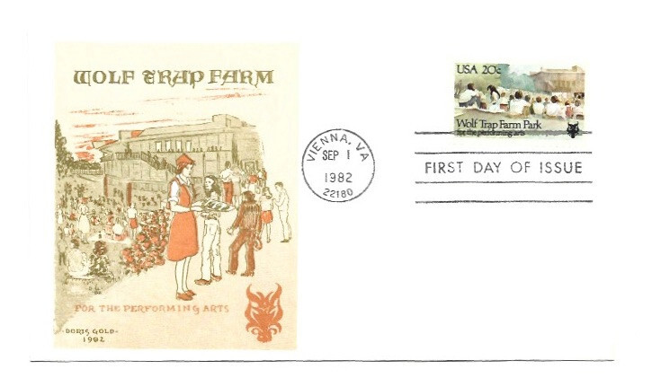 2018  Wolf Trap Farm Park, Doris Gold FDC