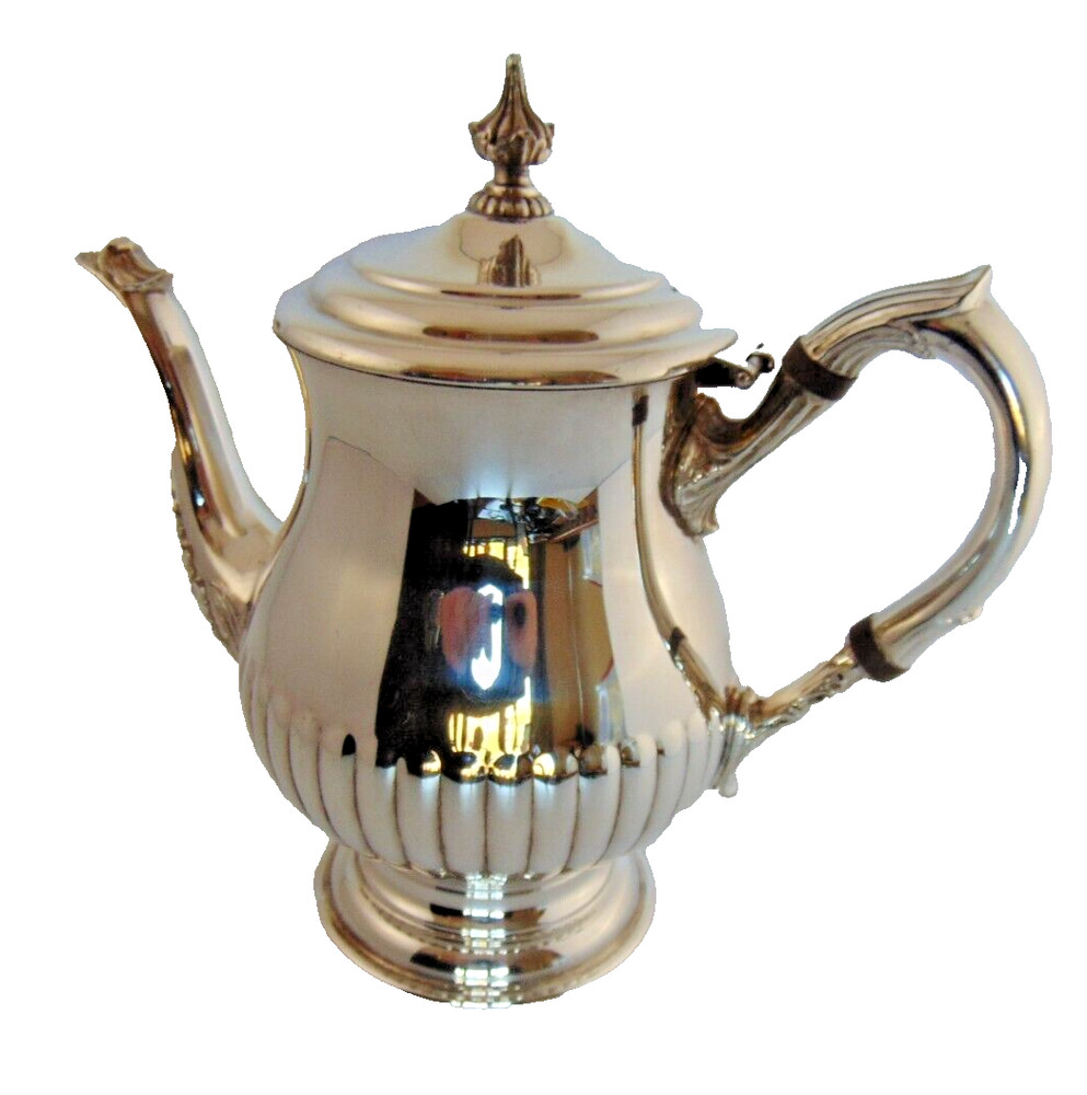 Silver Plated Coffee Pot Viking with Hinged Lid
