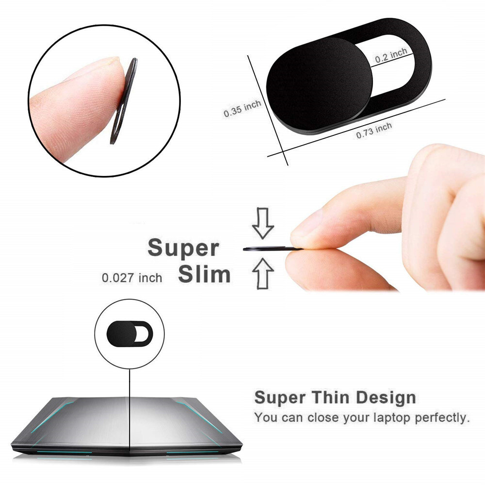 3-PCS Universal Webcam Lens Cover Easy-Slide Camera Privacy Security, Ultra Thin
