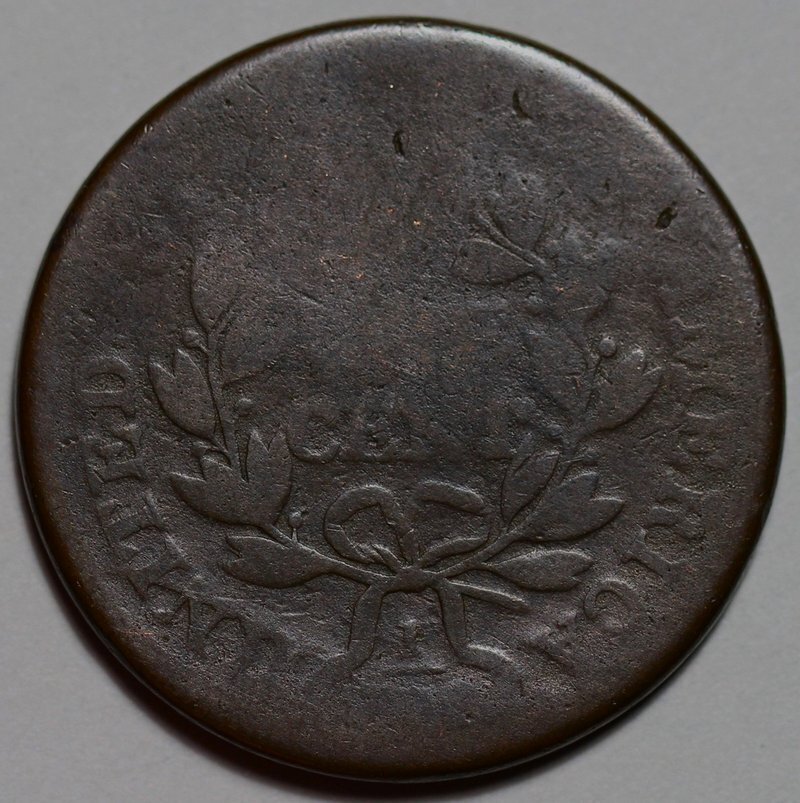 1801 Draped Bust Large Cent - 3 Error Reverse - US 1c Copper Coin