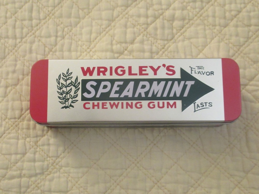 Wrigley's Spearmint Chewing Gum Tin (Empty)